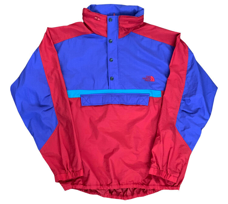 Vintage The North Face Colorblock Red / Purple / Green Nylon Anorak (Size  XL) — Roots